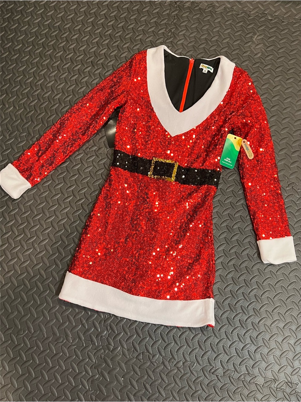 Women’s Red Sequin Santa Dress Costume by Unknown Brand